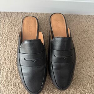 J. Crew Women's Black Leather Loafers
